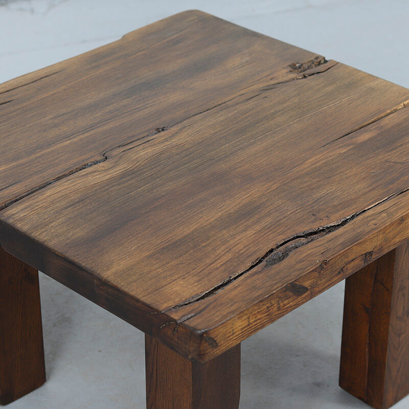 Vintage Rustic Brutalist Coffee Table