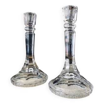 Pair of Italian Crystal Candlesticks 1970
