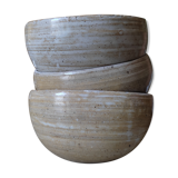 Set of 3 bowls in artisanal sandstone