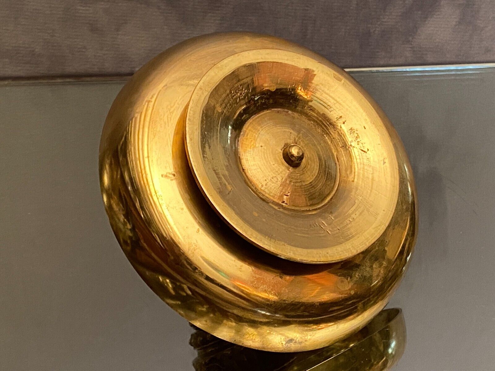 Inkwell nineteenth in gilded bronze Louis XIII style