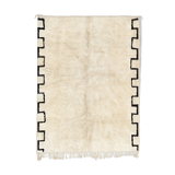 Modern white Moroccan carpet 150x180cm