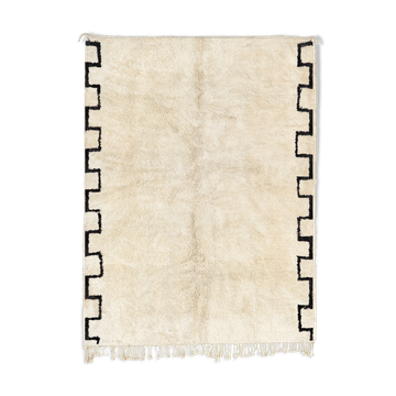 Tapis marocain moderne blanc 150x180cm