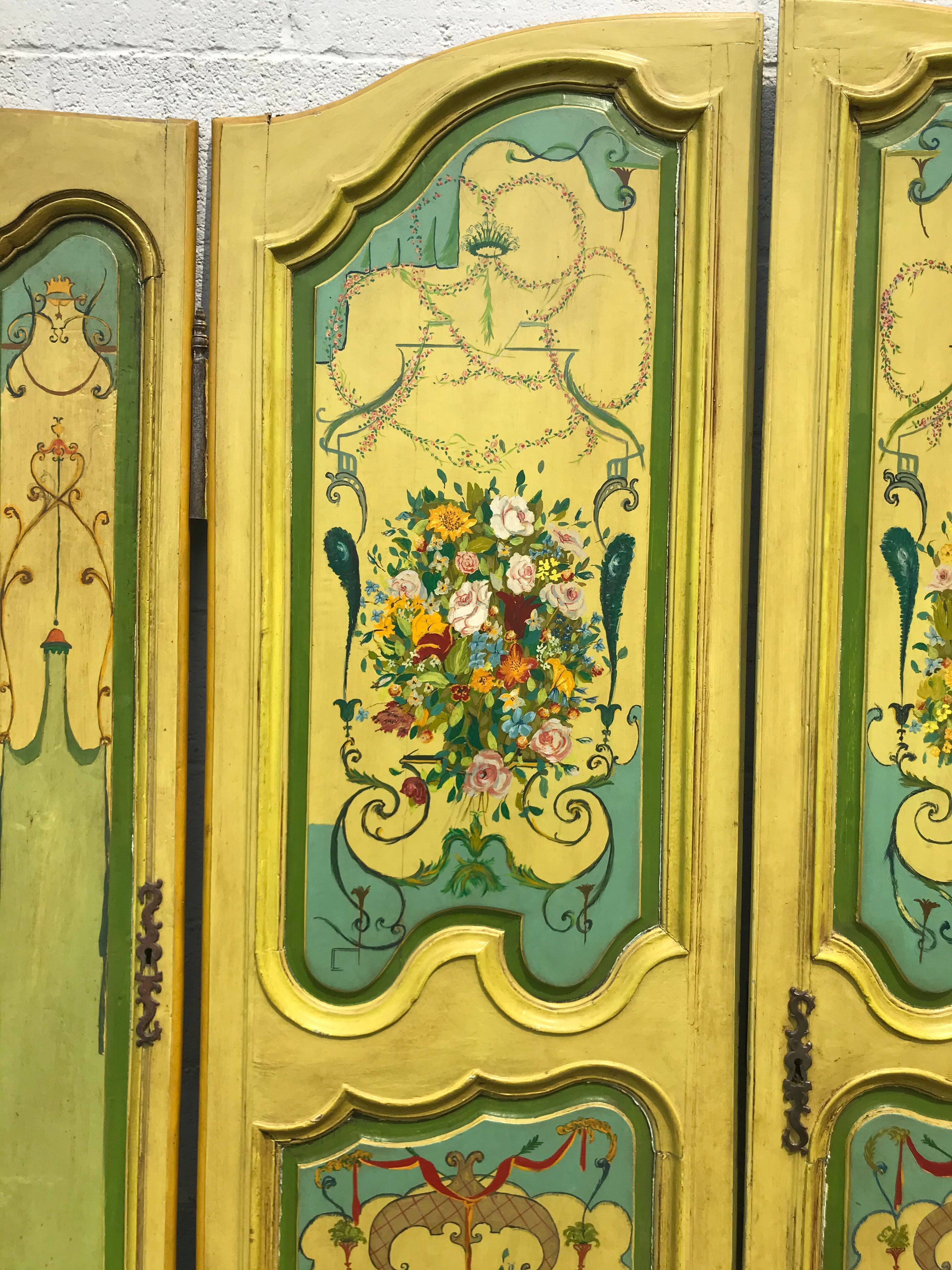 Series of four old closet doors