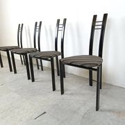 Chaises de salle à manger postmodernes, ensemble de 4 des années 1980