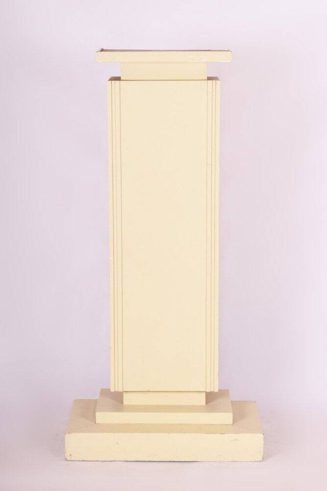 Art Deco Pedestal in Lacquered Wood, Czech, 1920s