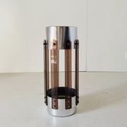 1970s vintage chrome coat and umbrella racks, set of two