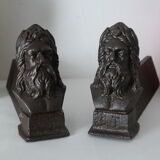 Pair of channels head of eastern bearded man