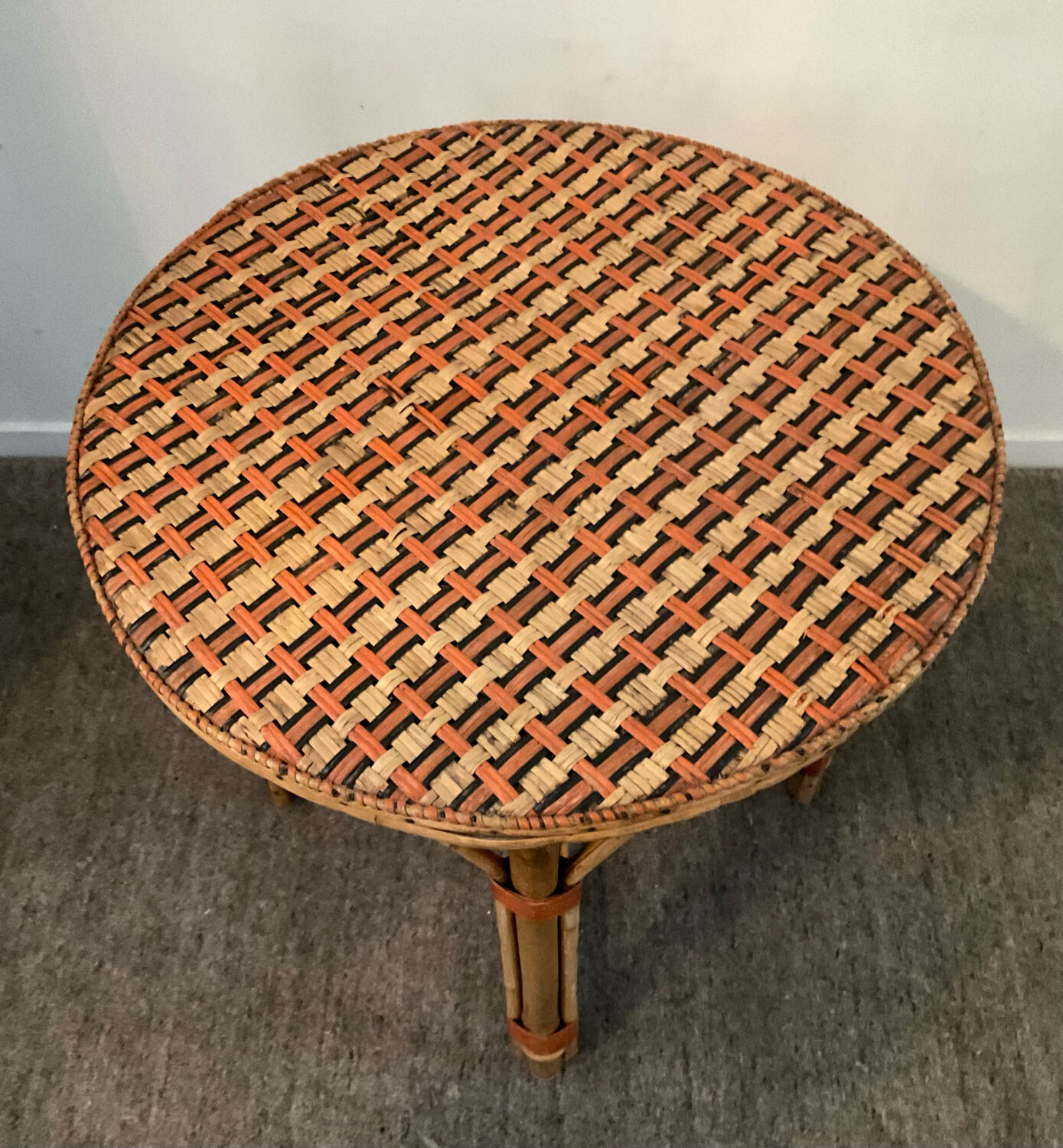 Rattan table from the 60s