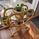 Vintage rattan plant stand – 1970s