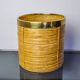 Rattan and brass book basket, Italy, 1970, 25 diam