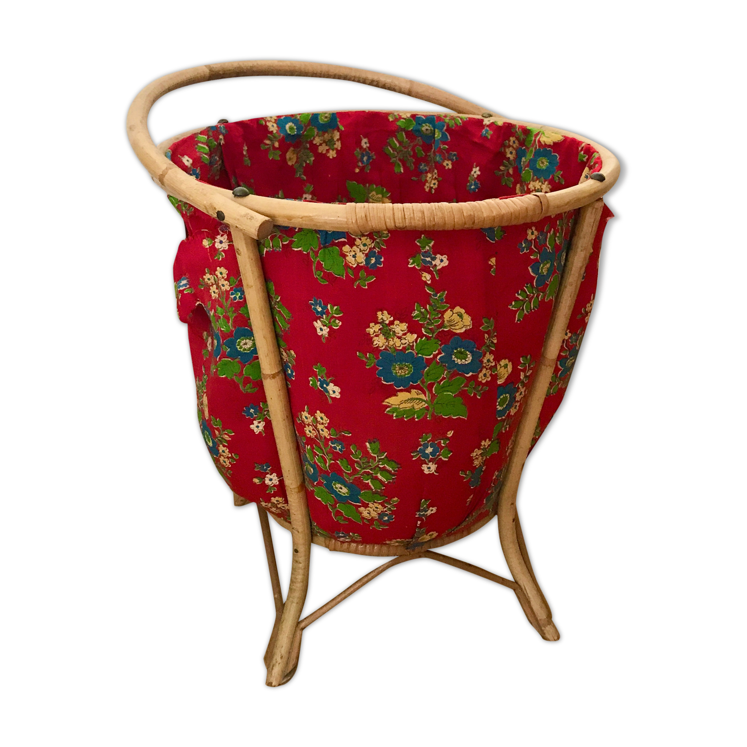 Panier à ouvrage rotin