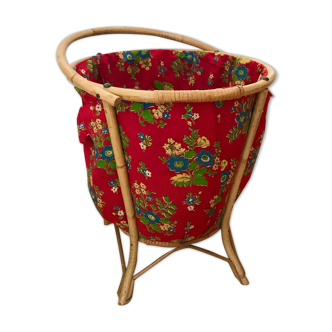 Rattan work basket