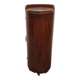 Mobilier de bar rond en acajou de style Art déco français, années 1920/30