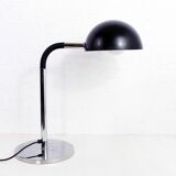 Black and chrome metal desk lamp