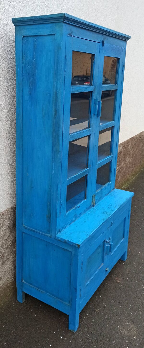 Vaisselier en bois bleu