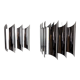Pair of Raak wall lamps, space-age chrome design, Germany, 1970
