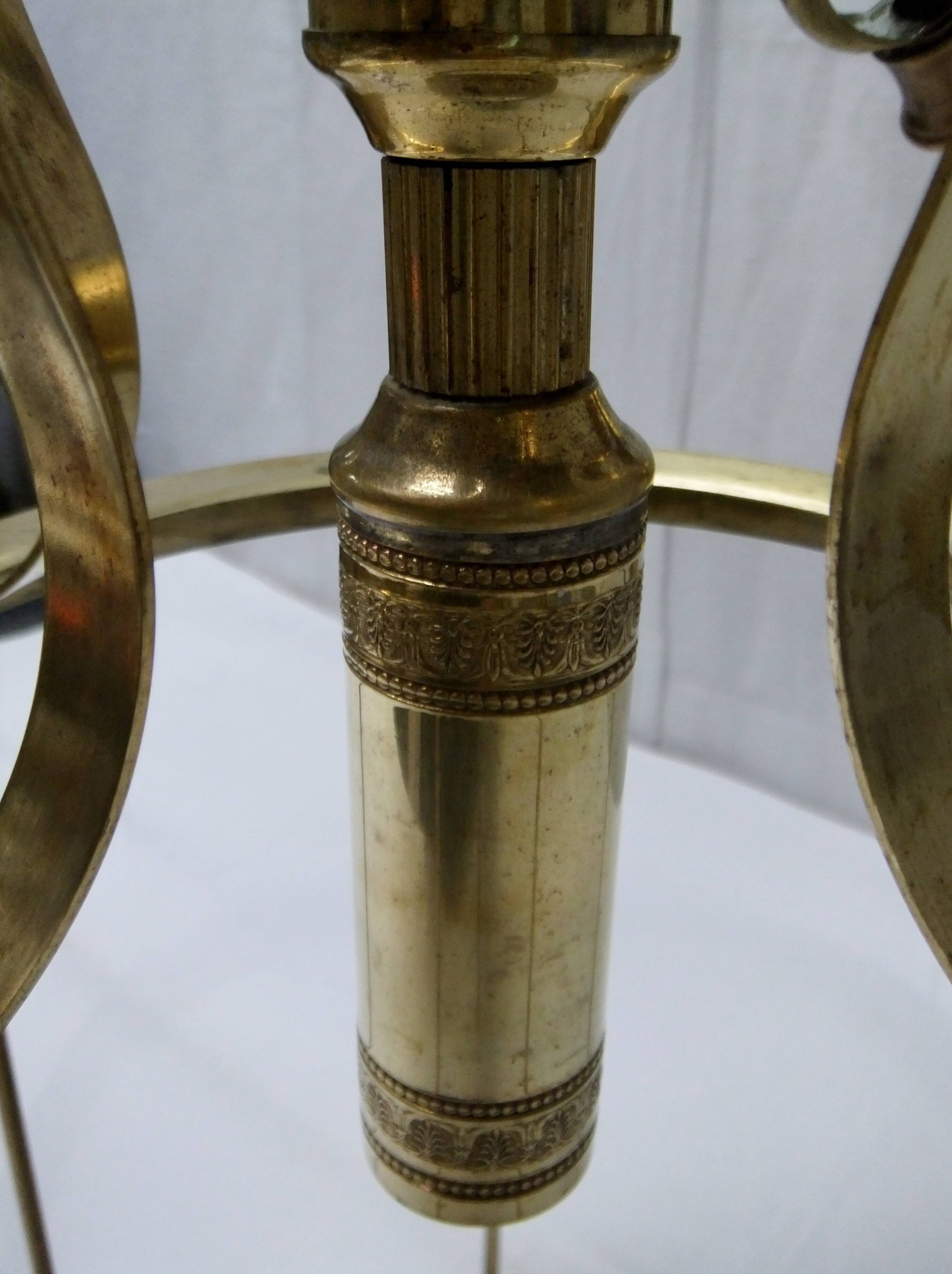 Antique glass cage lantern chandelier