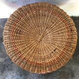 Old 60s rattan stool
