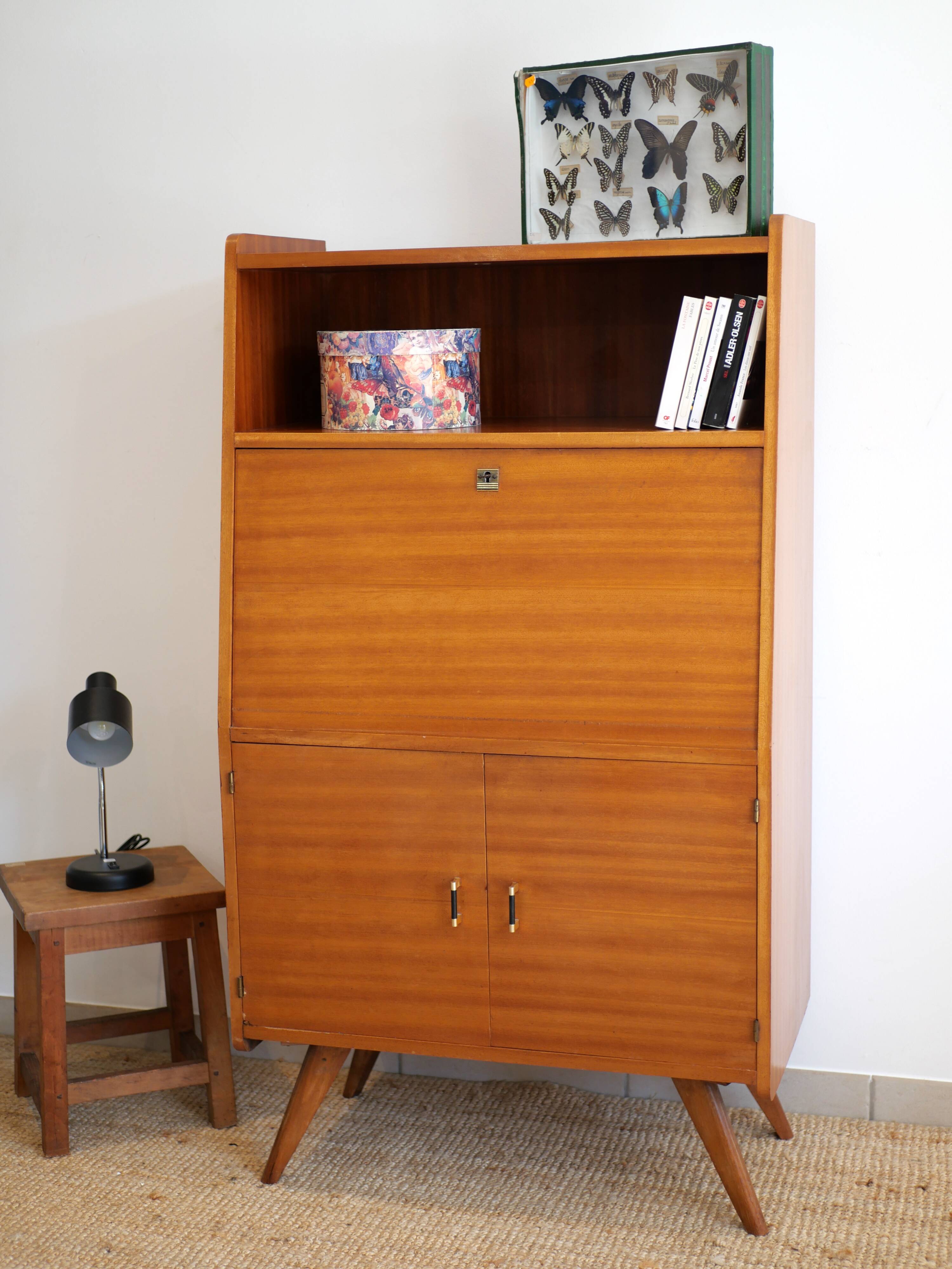 Vintage secretary with compass legs