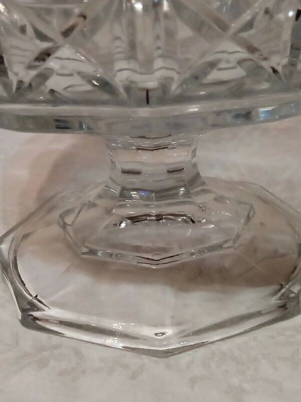 Fruit cup candy on crystal stand