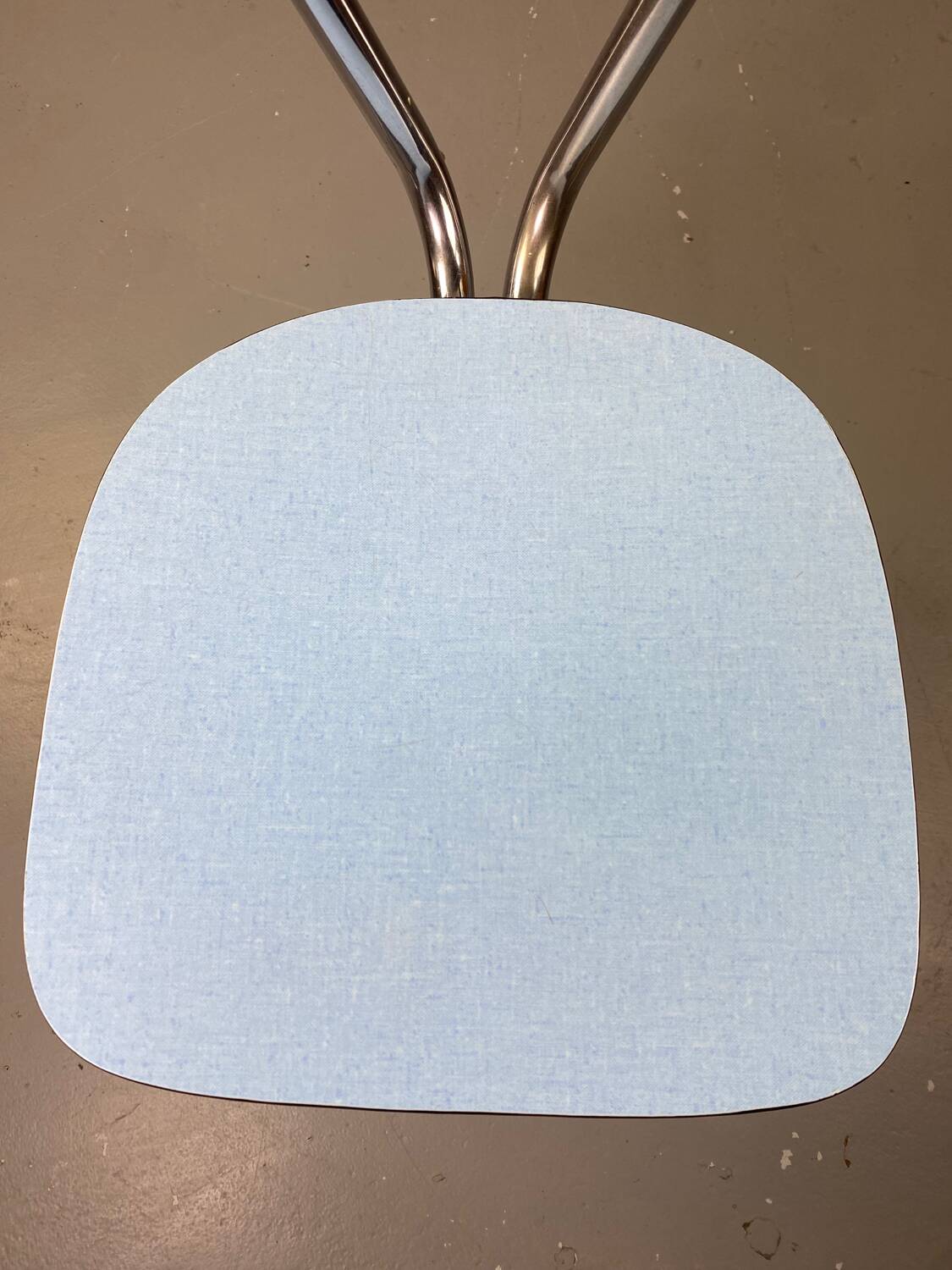 Blue Formica chair