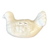 Pique flowers bird vintage white porcelain