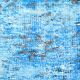 2x9 di̇stressed blue oushak runner rug, 282x75cm