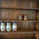English wooden wall shelf
