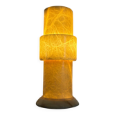 Alabaster stepped circular table lamp, Spain, 1970s