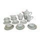 Service à Thé en porcelaine dorée signé Luf