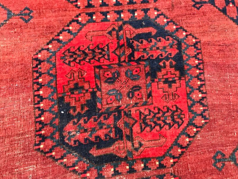 Large carpet former Turkmen afghan handmade 286 X 342 CM