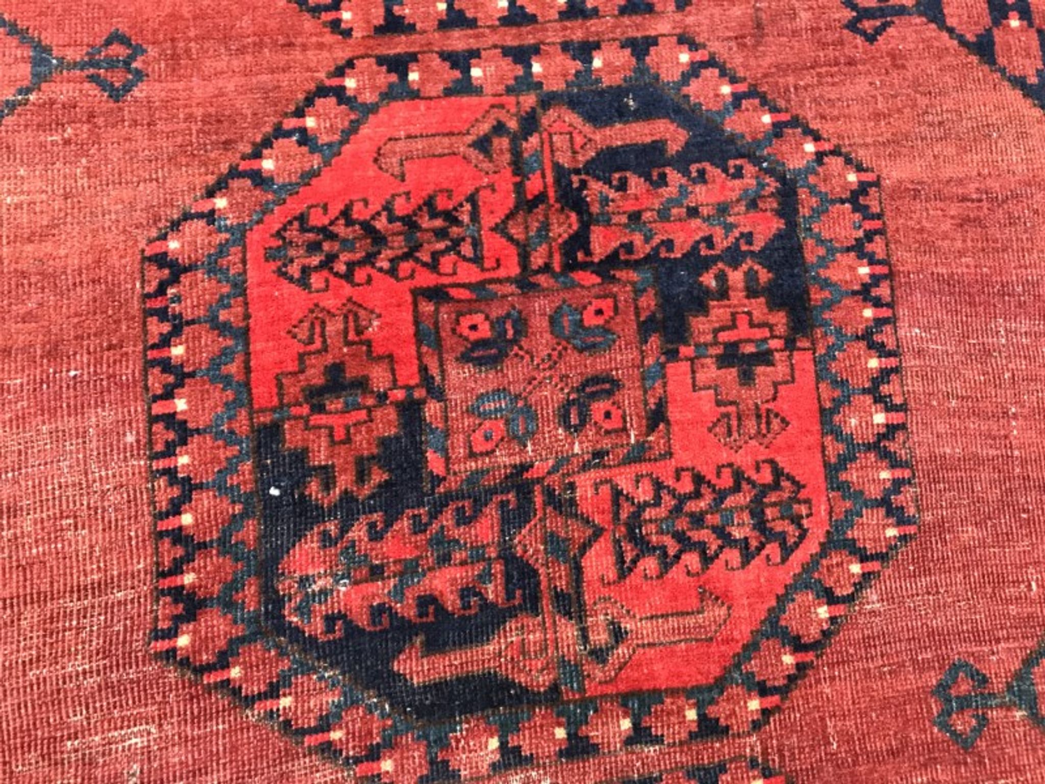Large carpet former Turkmen afghan handmade 286 X 342 CM