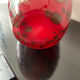 Vase Murano vintage rouge avec paillettes d or