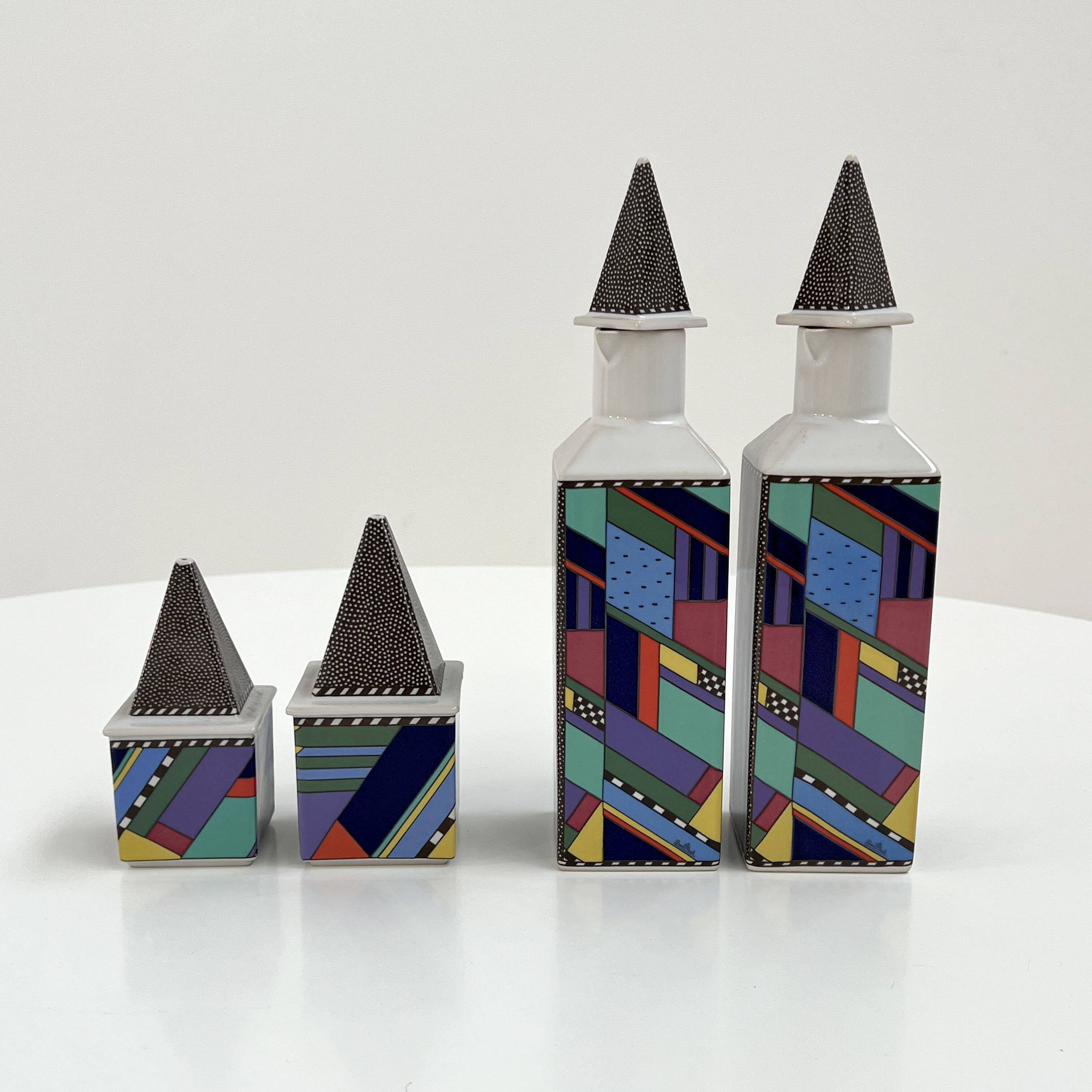Set Oil/Vinegar Salt/Pepper Metropol by Barbara Brenner for Rosenthal, 90
