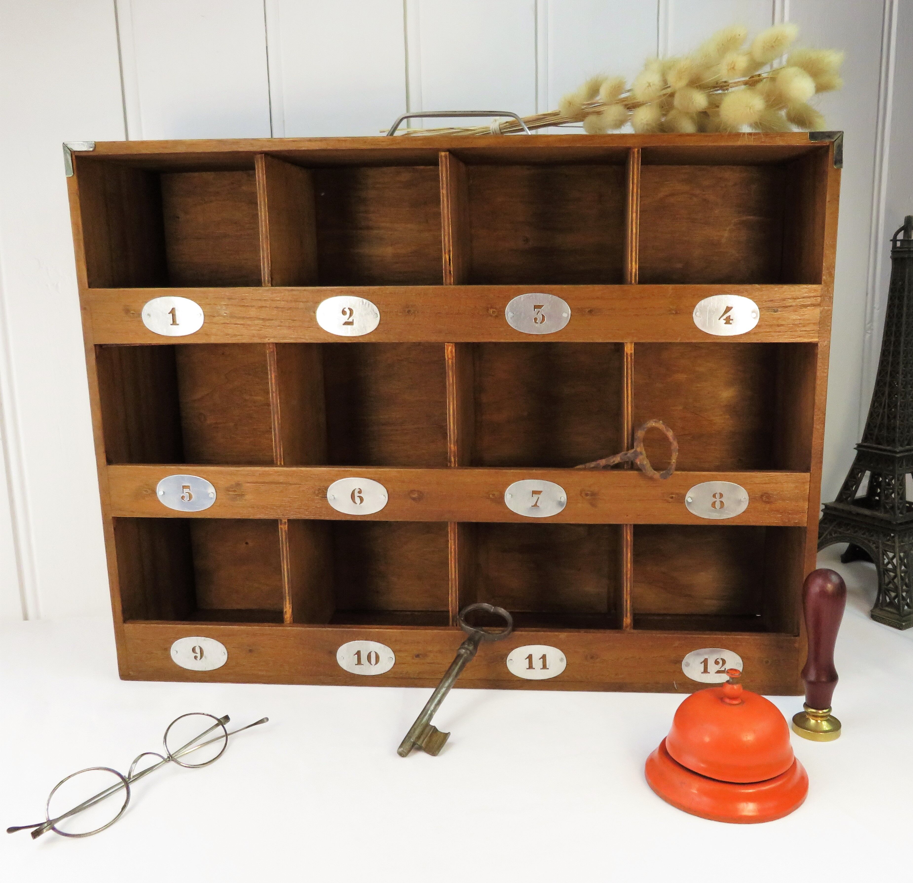 Cabinet with workshop lockers, restored / restyled hotel furniture style
