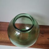 Globe of vintage molded glass lamp green hanging lamp
