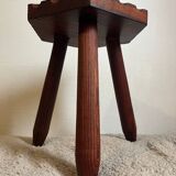 Tabouret tripode bois esprit chalet montagne