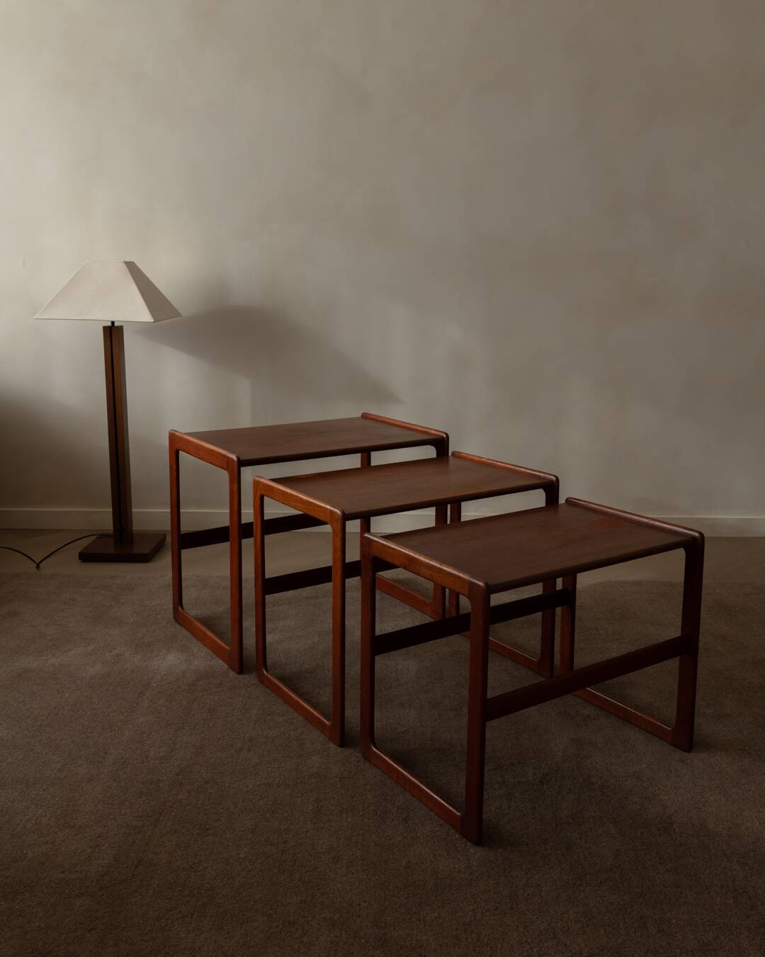 Teak nesting tables - set of 3 - Arne Hovmand-Olsen for Mogens Kold