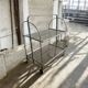 Vintage Folding Bar Cart/Side Table on Wheels