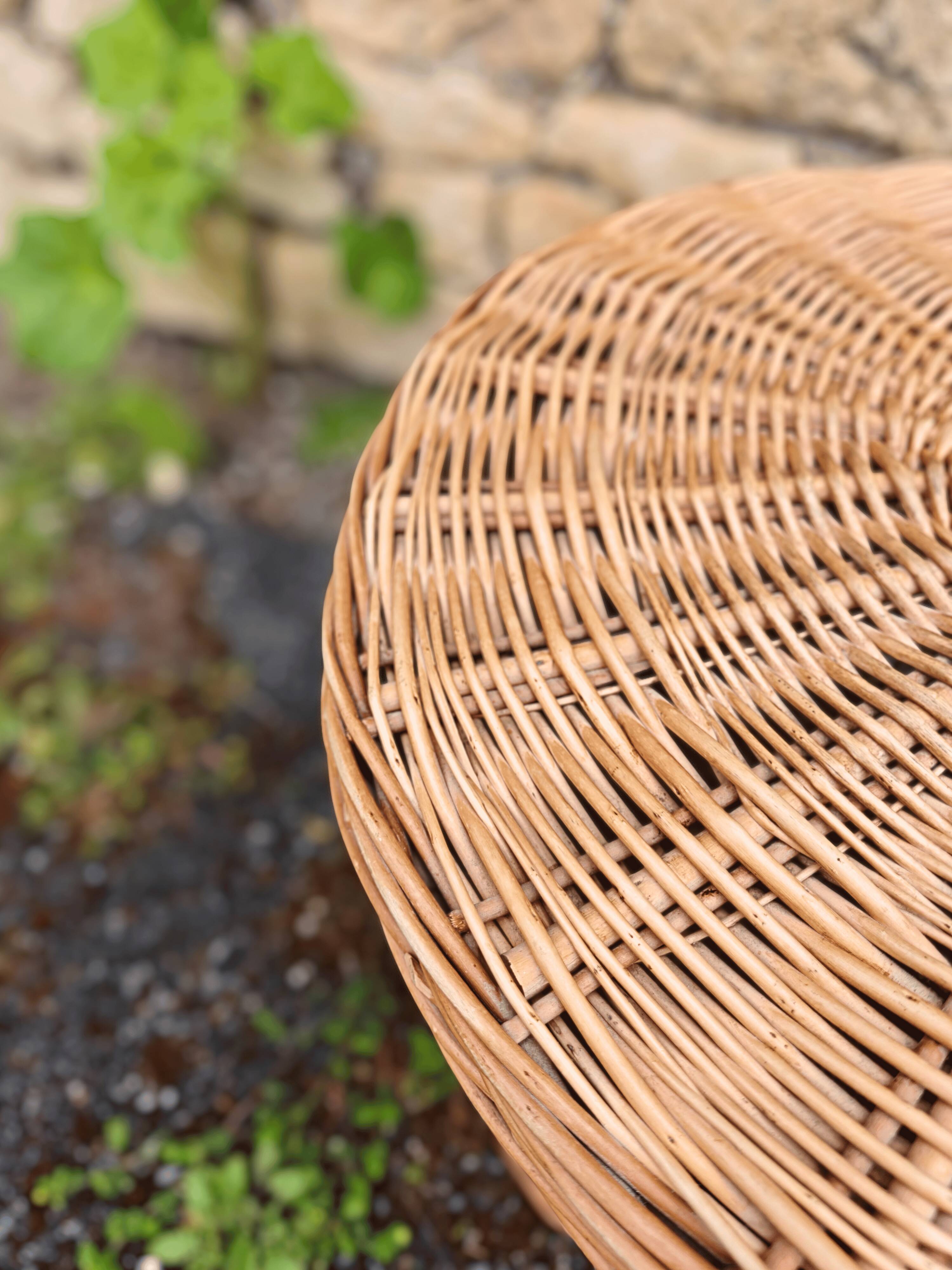 Large Wicker Basket with Lid