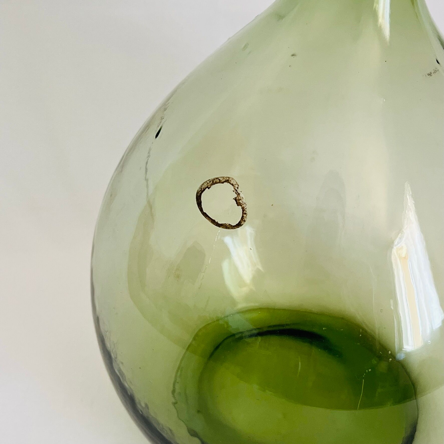 Dame jeanne ancienne 5l vert clair