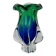 Murano style blue and green blown glass vase