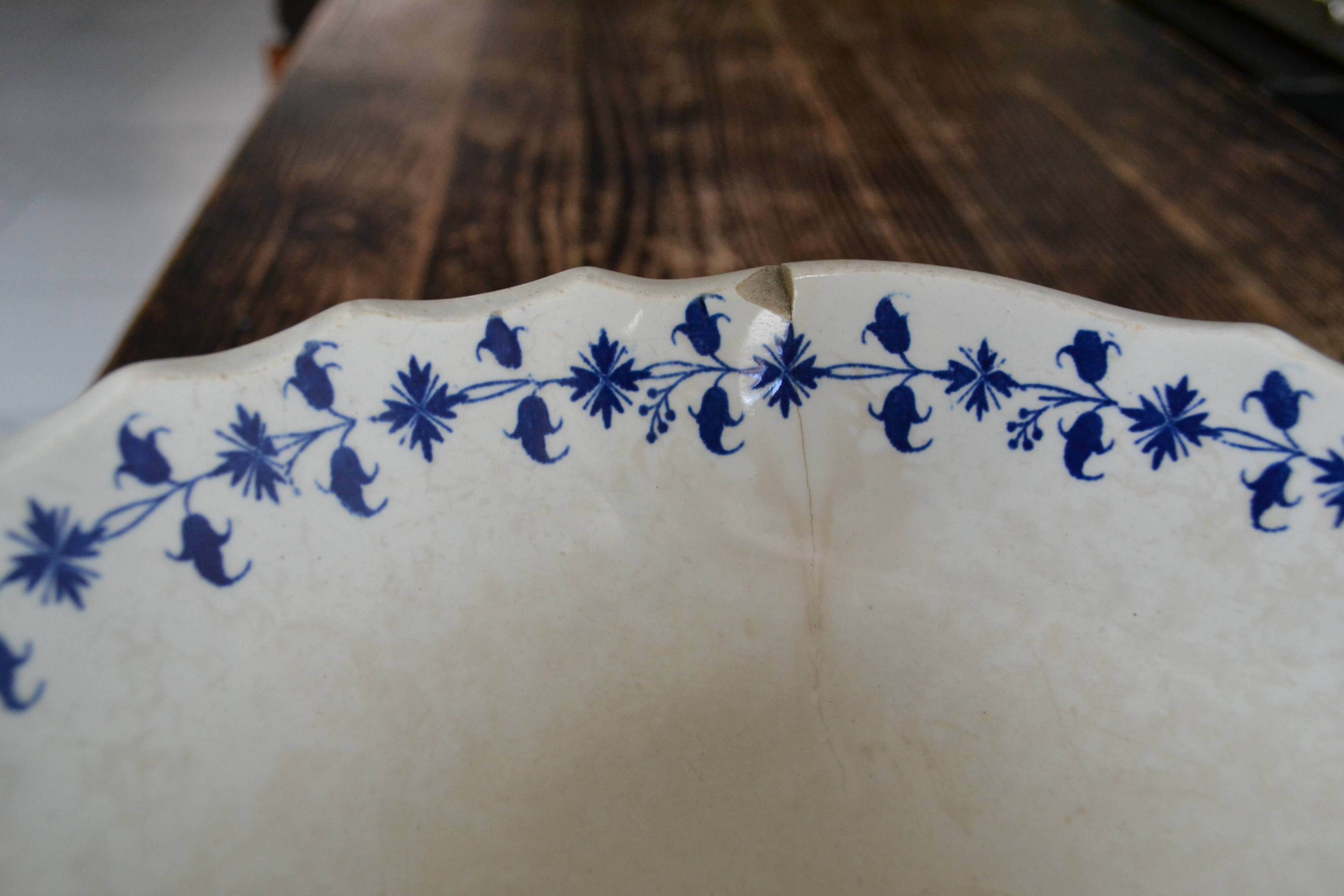 Compotier faience Saint-Amand Nord Barbeau iron earth late nineteenth early twentieth