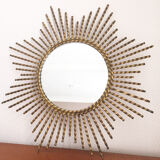 Mirror sun brass twisted, 1960 - 55x55cm