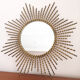 Miroir soleil laiton torsadé, 1960 - 55x55cm