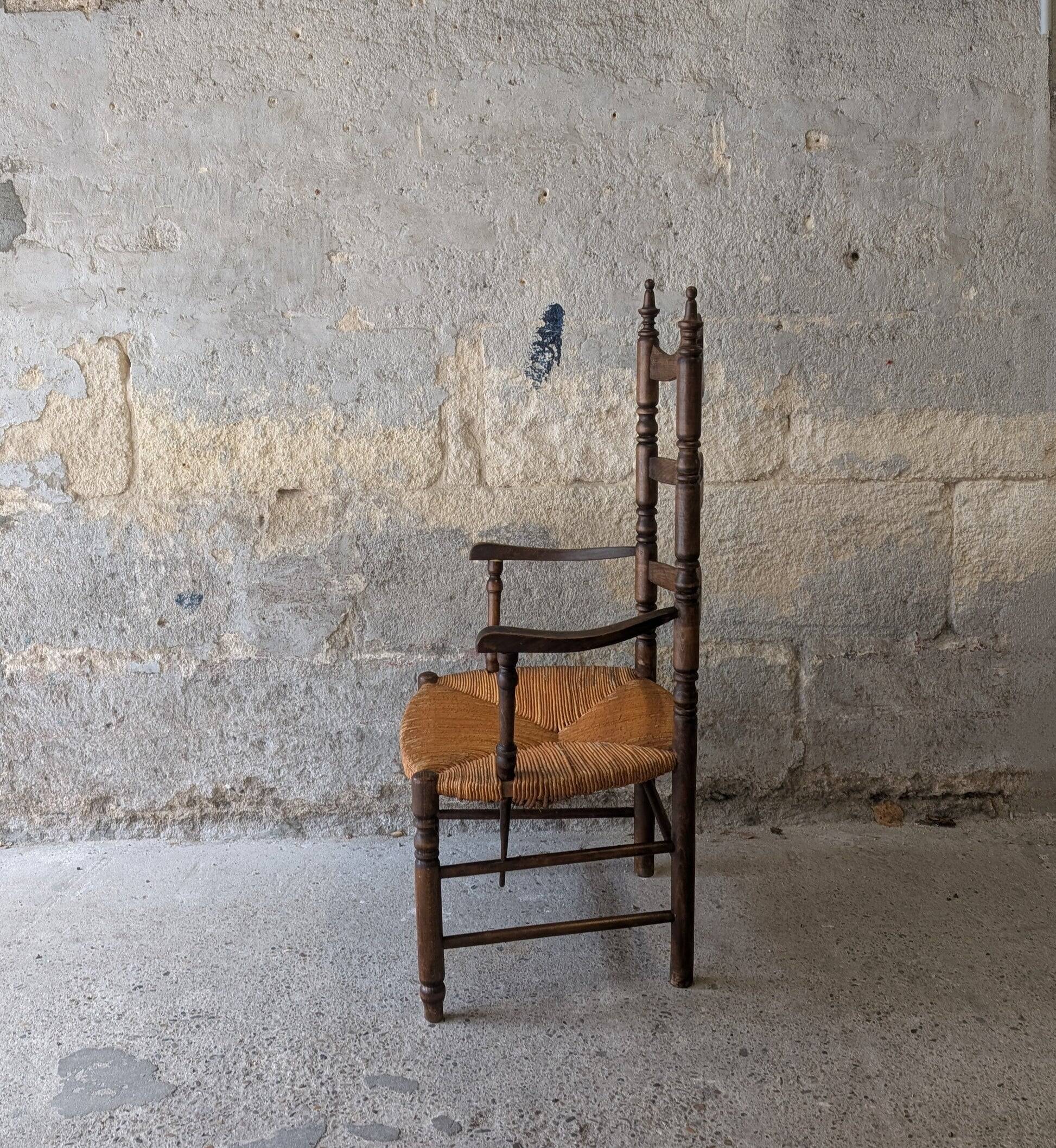 Straw armchair