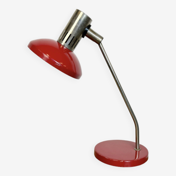 Vintage red east german table lamp from aka leuchten, 1970s