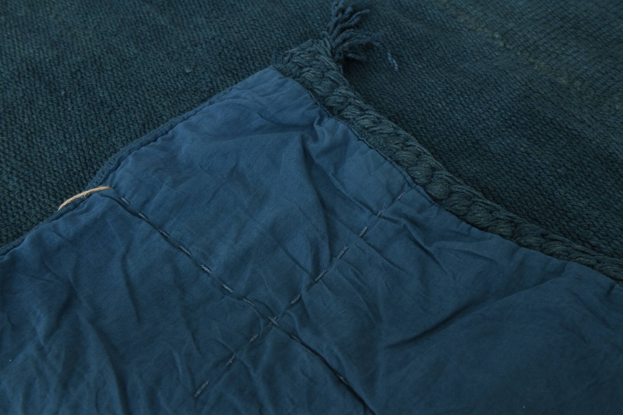 Navy Blue Pattern Handmade Kilim Rug, 128x235 Cm