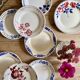 Set of 10 mismatched vintage dessert plates