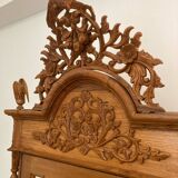 Antique carved wooden display case